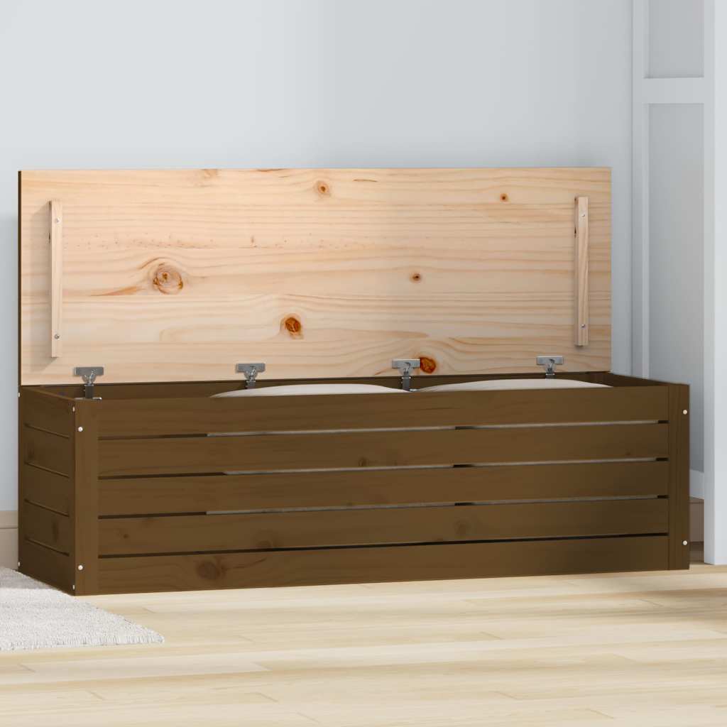 Boîte De Rangement En Bois De Pin Massif Noir - Dimensions 40x30x13 Cm, Poignées Latérales - Pour Rangement Ou Décoration