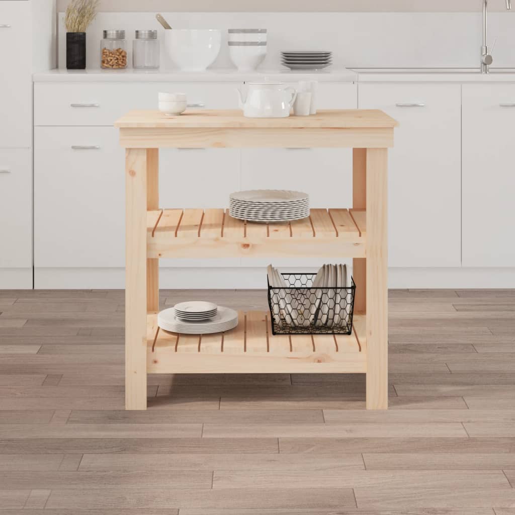 vidaXL tömör fenyőfa munkapad 78,5 x 50 x 80 cm