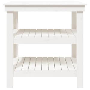 Dílenský stůl bílý 78,5 x 50 x 80 cm masivní borové dřevo - obrázek 5
