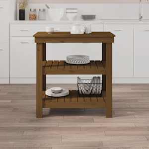 vidaXL Skob&auml;nk honungsbrun 78,5x50x80 cm massiv furu