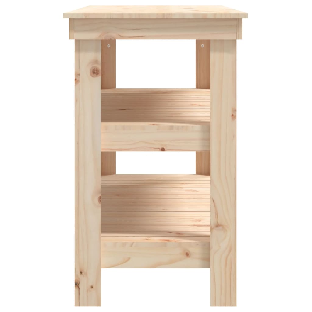 Dílenský stůl 110,5 x 50 x 80 cm masivní borové dřevo