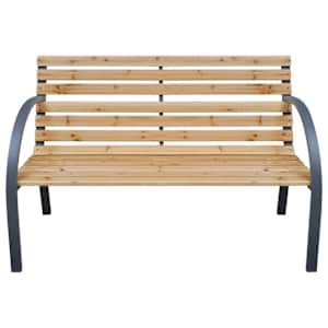 Zahradní lavice 112 cm masivní jedlové dřevo - obrázek 2