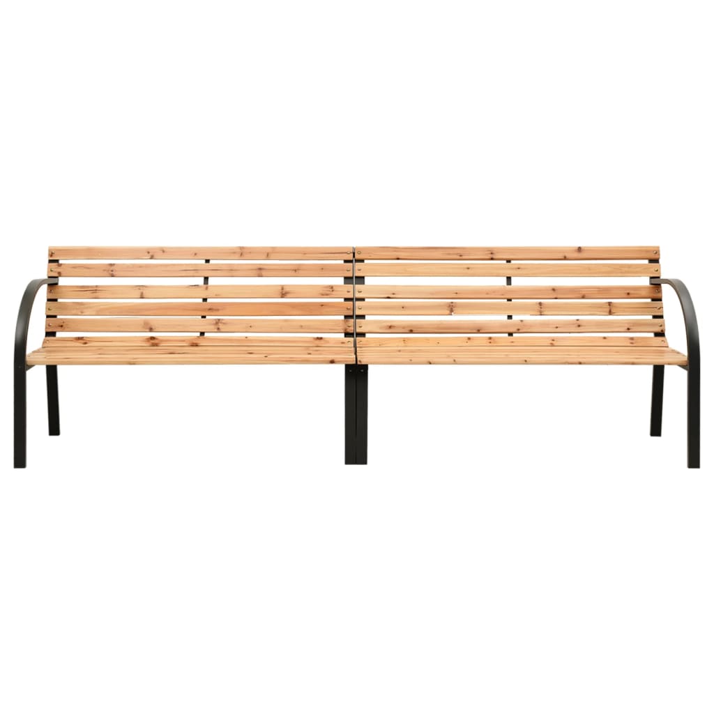 vidaXL Tuinbank dubbel 225 cm massief vurenhout bruin, foto 2