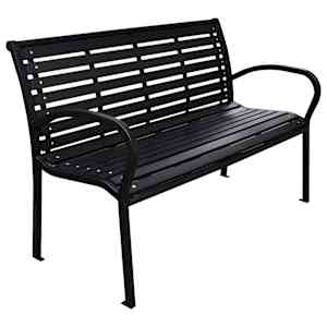 vidaXL aiapink, must, 116 cm, teras ja WPC