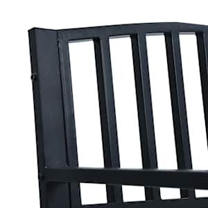 Zahradní lavice černá 120 cm ocel - obrázek 6