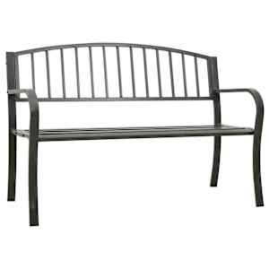 Zahradní lavice šedá 120 cm ocel - obrázek 1
