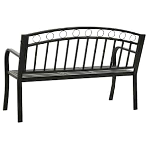 Zahradní lavice se stolkem černá 120 cm ocel - obrázek 5
