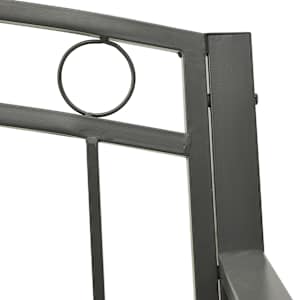 Zahradní lavice se stolkem šedá 120 cm ocel - obrázek 6