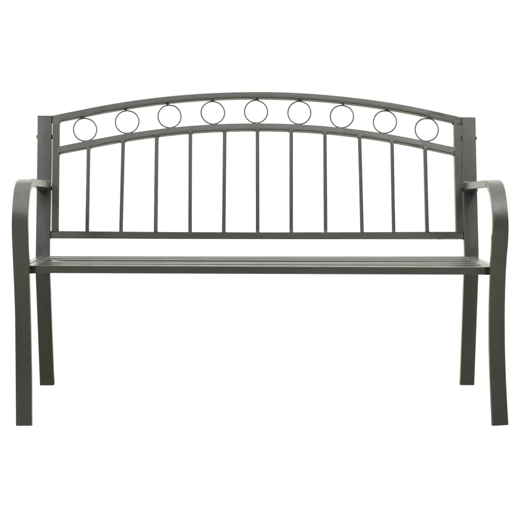 vidaXL Tuinbank 120 cm staal grijs afbeelding