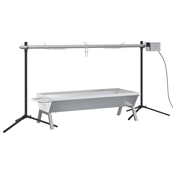 vidaXL automaatne grill koos alusega, roostevaba teras