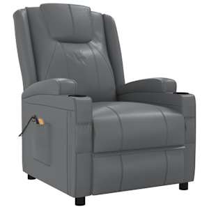 vidaXL Stand up Massage Chair Anthracite Faux Leather
