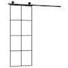 vidaXL liuguks koos tarvikutega, 76 x 205 cm, ESG-klaas ja alumiinium