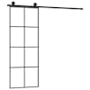 vidaXL liuguks koos tarvikutega, 76 x 205 cm, ESG-klaas ja alumiinium