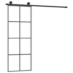 vidaXL liuguks koos tarvikutega, 76 x 205 cm, ESG-klaas ja alumiinium