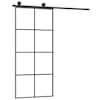 vidaXL liuguks tarvikutega, 90 x 205 cm, ESG-klaas ja alumiinium
