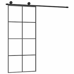 Posuvné dveře s kováním 90x205 cm ESG sklo a hliník - obrázek 2