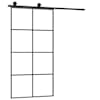 vidaXL liuguks tarvikutega, 102,5 x 205 cm, ESG-klaas ja alumiinium