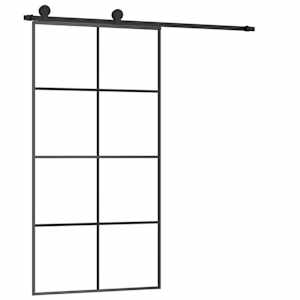 Posuvné dveře s kováním 102,5 x 205 cm ESG sklo a hliník - obrázek 2