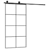 vidaXL liuguks tarvikutega, 102,5 x 205 cm, ESG-klaas ja alumiinium