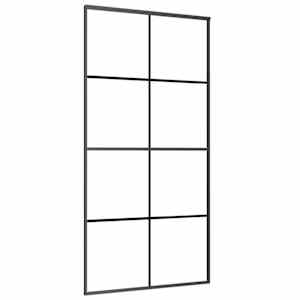Posuvné dveře s kováním 102,5 x 205 cm ESG sklo a hliník - obrázek 4