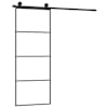 vidaXL liuguks koos tarvikutega, 76 x 205 cm, ESG-klaas ja alumiinium