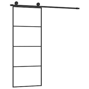 vidaXL liuguks koos tarvikutega, 76 x 205 cm, ESG-klaas ja alumiinium