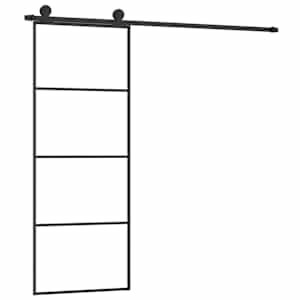 vidaXL liuguks koos tarvikutega, 76 x 205 cm, ESG-klaas ja alumiinium