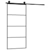 vidaXL liuguks tarvikutega, 90 x 205 cm, ESG-klaas ja alumiinium