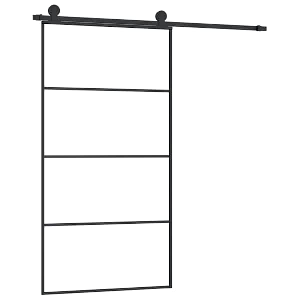 vidaXL liuguks tarvikutega, 102,5 x 205 cm, ESG-klaas ja alumiinium