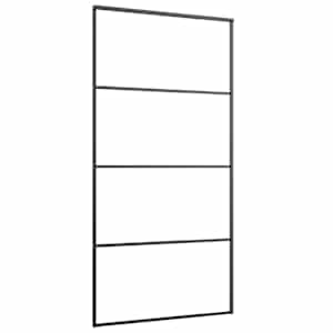 Posuvné dveře s kováním 102,5 x 205 cm ESG sklo a hliník - obrázek 4