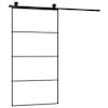 vidaXL liuguks tarvikutega, 102,5 x 205 cm, ESG-klaas ja alumiinium