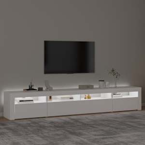 TV skříňka s LED osvětlením bílá 240x35x40 cm - obrázek 3