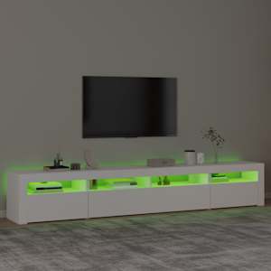 TV skříňka s LED osvětlením bílá 240x35x40 cm - obrázek 4