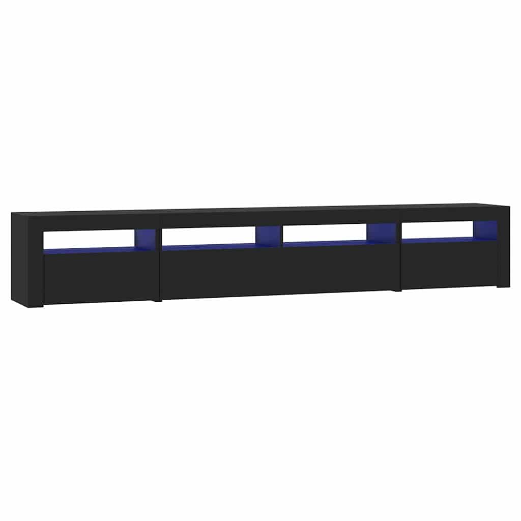 vidaXL Tv-meubel met LED-verlichting 240x35x40 cm zwart