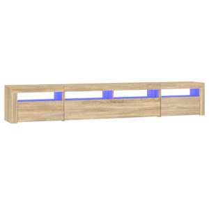 TV skříňka s LED osvětlením dub sonoma 240x35x40 cm - obrázek 2