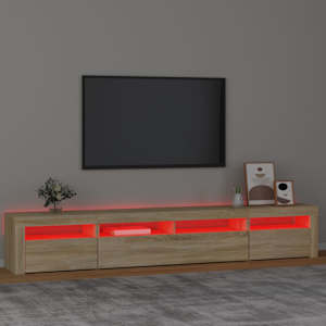 TV skříňka s LED osvětlením dub sonoma 240x35x40 cm - obrázek 5