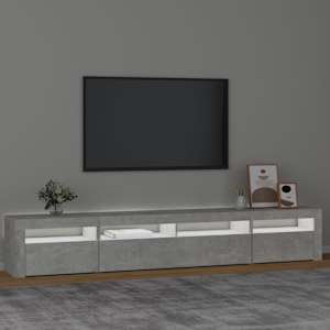 TV skříňka s LED osvětlením betonově šedá 240x35x40 cm - obrázek 3