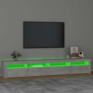 TV skříňka s LED osvětlením betonově šedá 240x35x40 cm - obrázek 4