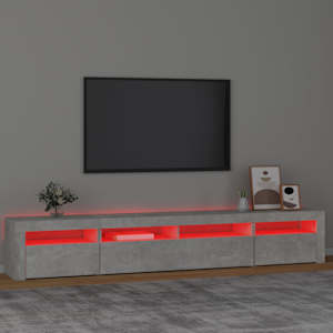 TV skříňka s LED osvětlením betonově šedá 240x35x40 cm - obrázek 5