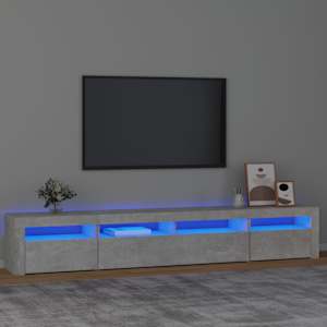 TV skříňka s LED osvětlením betonově šedá 240x35x40 cm - obrázek 1
