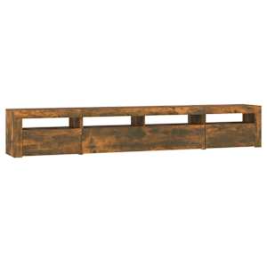 TV skříňka s LED osvětlením kouřový dub 240x35x40 cm - obrázek 7