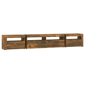 TV skříňka s LED osvětlením kouřový dub 240x35x40 cm - obrázek 8