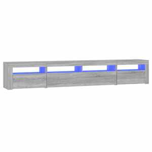 TV skříňka s LED osvětlením šedá sonoma 240x35x40 cm - obrázek 2