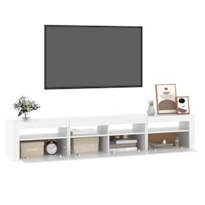 TV skříňka s LED osvětlením bílá 210 x 35 x 40 cm - obrázek 11