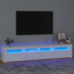 TV skříňka s LED osvětlením bílá 210 x 35 x 40 cm - obrázek 1