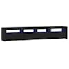 vidaXL telerialus LED-tuledega, must, 210x35x40 cm