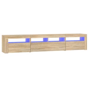 TV skříňka s LED osvětlením dub sonoma 210 x 35 x 40 cm - obrázek 2