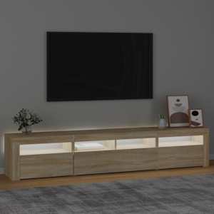 TV skříňka s LED osvětlením dub sonoma 210 x 35 x 40 cm - obrázek 3