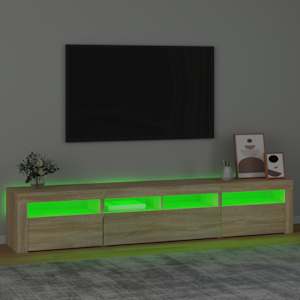 TV skříňka s LED osvětlením dub sonoma 210 x 35 x 40 cm - obrázek 4