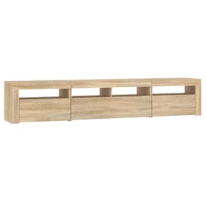 TV skříňka s LED osvětlením dub sonoma 210 x 35 x 40 cm - obrázek 7